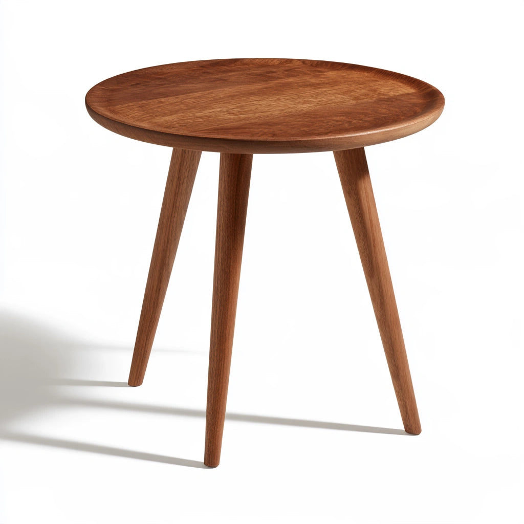 Table d'appoint en bois, coloris brun naturel