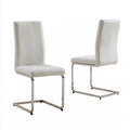 Chaise de salle à manger aux lignes épurées, coloris blanc
