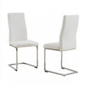 Chaise de salle à manger aux lignes épurées, coloris blanc